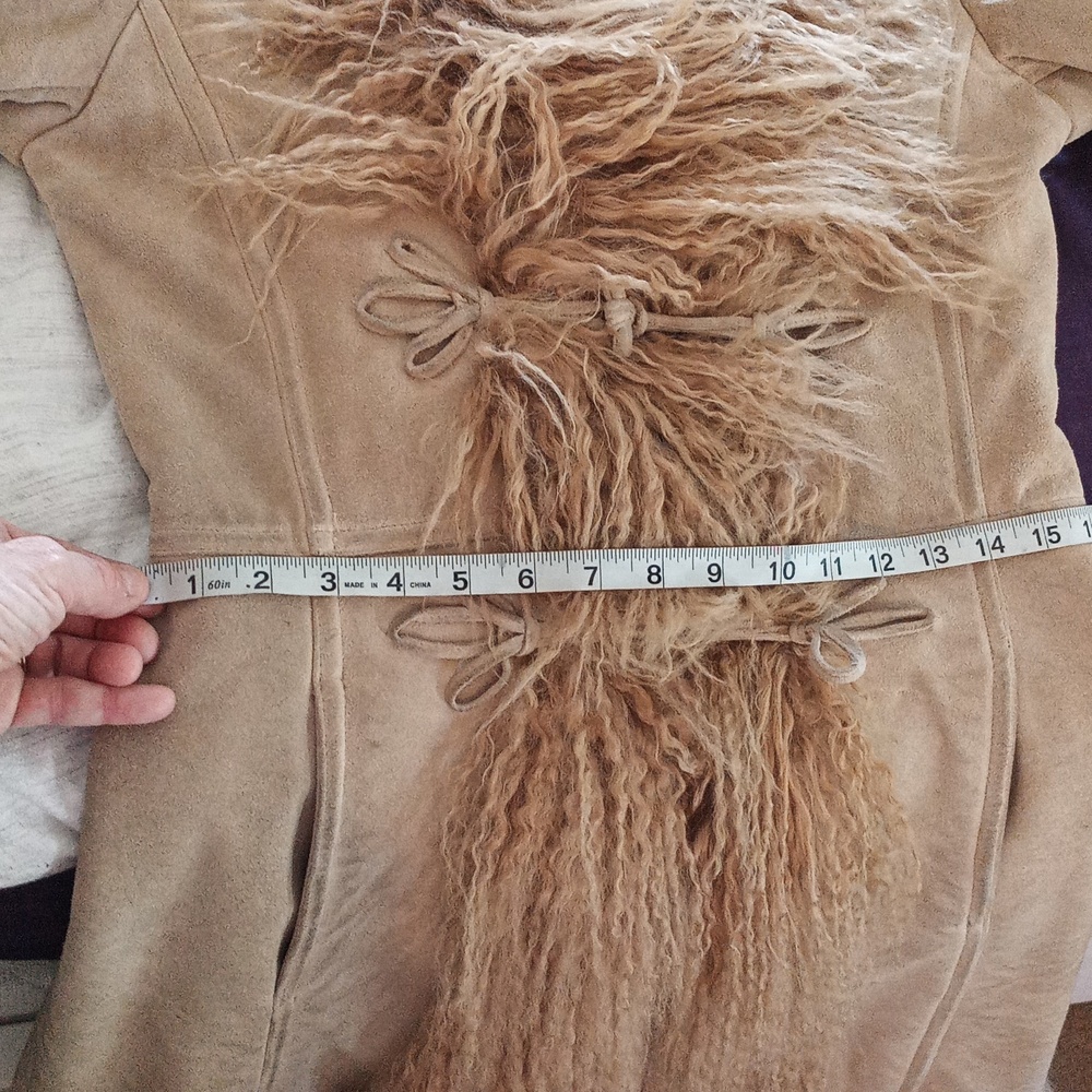 Mango Beige/Tan Faux Fur Trim Teddy Coat - Picture 12 of 13